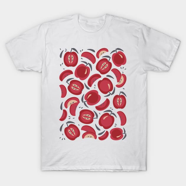 Apples, apples, and apples (red apples) T-Shirt by lents